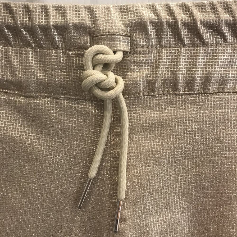 Bevy Flog Shely Drawstring Pull On Pants Gold Met… - image 4